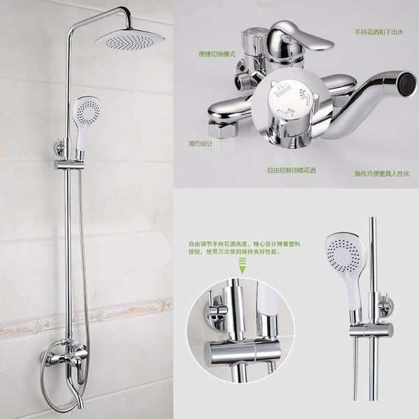 brand chrome water shower faucet set mixers with handshower 8" rain showerhead bathroom sets
brand chrome water shower faucet set mixers with handshower 8" rain showerhead bathroom sets