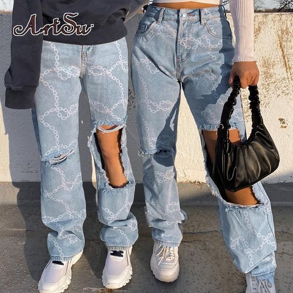 ripped hole denim trousers women casual high waist straight long pants vintage blue jeans streetwear summer aspa82757 women's & capris, Black;white
ripped hole denim trousers women casual high waist straight long pants vintage blue jeans streetwear summer aspa82757 women's & capris, Black;white