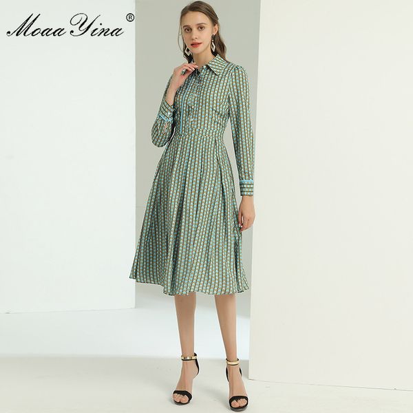 fashion designer dress summer women's dress turn-down collar long sleeve dots print pleated dresses 210524, Black;gray
fashion designer dress summer women's dress turn-down collar long sleeve dots print pleated dresses 210524, Black;gray