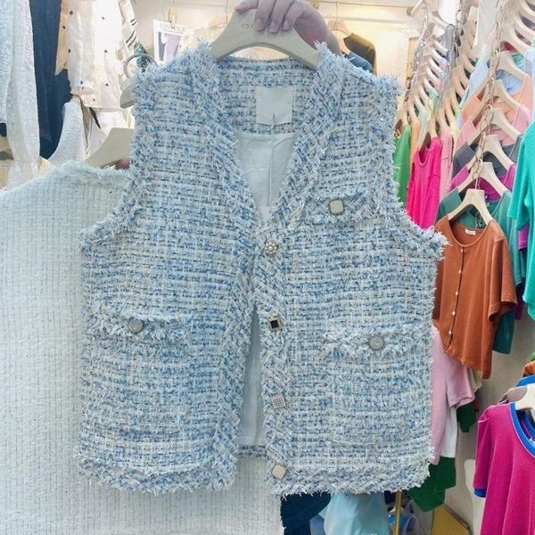 women's vests tweed vest fashion short cardigan all-match korean style plaid fringe waistcoat women winter y172, Black;white
women's vests tweed vest fashion short cardigan all-match korean style plaid fringe waistcoat women winter y172, Black;white