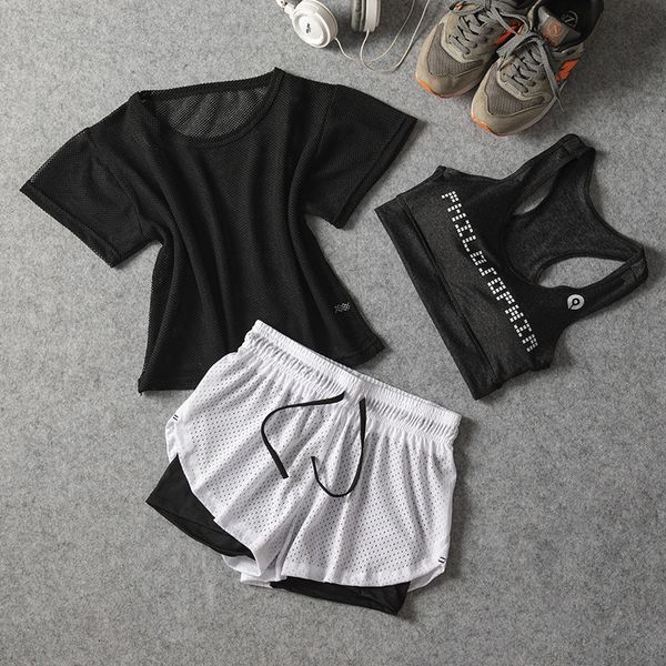 1set womens athletic figure yoga outfit clothes apparel 3piece short jogging clothes fitness gym workout
1set womens athletic figure yoga outfit clothes apparel 3piece short jogging clothes fitness gym workout