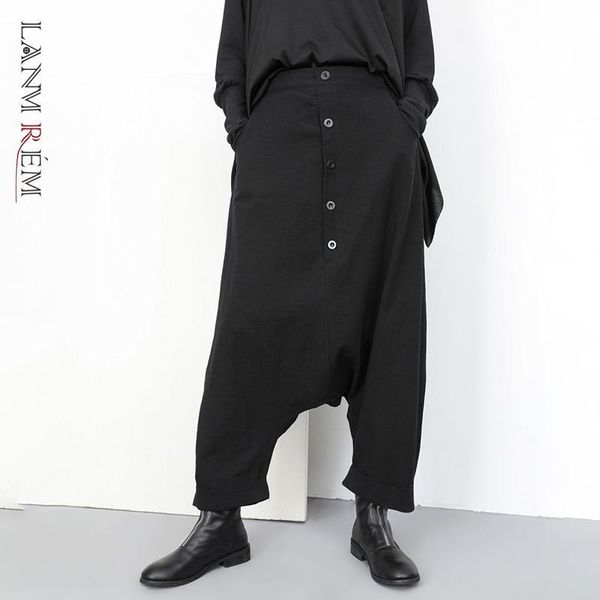 fashion button decoration high black women capri cross autumn casual elastic waist trousers female yg25001, Black;white
fashion button decoration high black women capri cross autumn casual elastic waist trousers female yg25001, Black;white