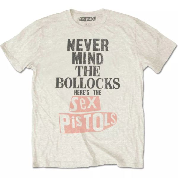 official pistols t shirt never mind. distressed beige classic punk rock band, White;black
official pistols t shirt never mind. distressed beige classic punk rock band, White;black
