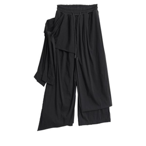men's pants classic dark japanese designer asymmetrically designed loose oversized wide-leg, Black
men's pants classic dark japanese designer asymmetrically designed loose oversized wide-leg, Black