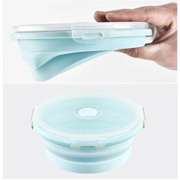 dinnerware sets seal round silicone folding portable bento box collapsible lunch for kid microwave storage container
dinnerware sets seal round silicone folding portable bento box collapsible lunch for kid microwave storage container