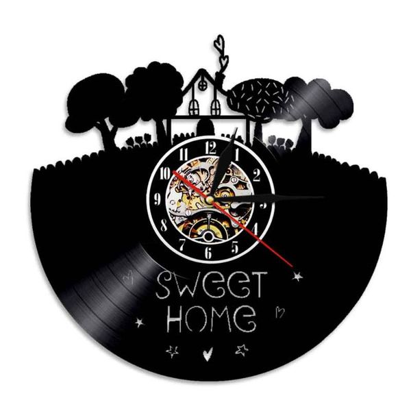 wall clocks sweet home clcok made of real record house around trees close to nature vintage watch with led backlight artwork
wall clocks sweet home clcok made of real record house around trees close to nature vintage watch with led backlight artwork