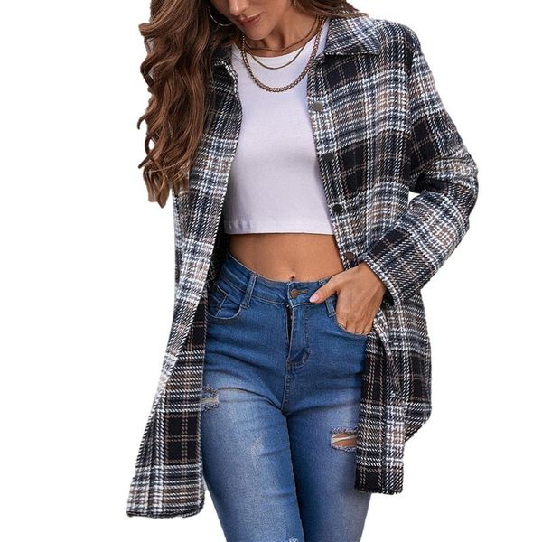 women's jackets women casual plaid shirt, adults button-down color block long sleeve lapel jacket, Black;brown
women's jackets women casual plaid shirt, adults button-down color block long sleeve lapel jacket, Black;brown