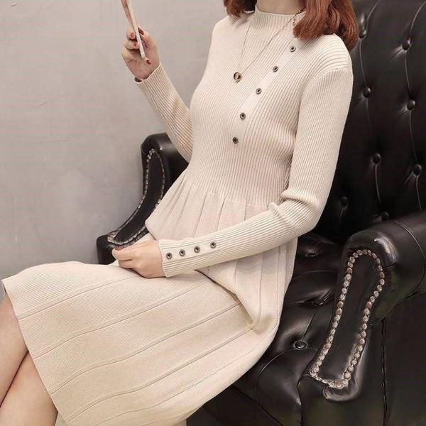 casual dresses philosophy 2021 autumn women long sleeve sweater dress office lady warm a-line knitted high waist female veatidos, Black;gray
casual dresses philosophy 2021 autumn women long sleeve sweater dress office lady warm a-line knitted high waist female veatidos, Black;gray