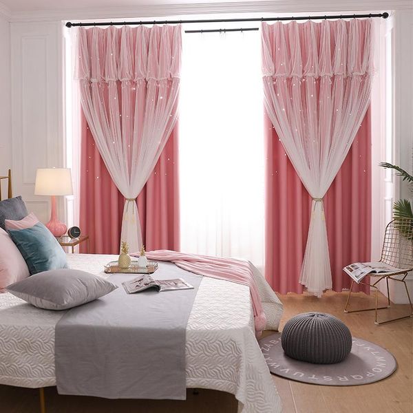 luxury blackout curtains window decorative romantic star for living room double layer gauze drapes bedroom curtain &
luxury blackout curtains window decorative romantic star for living room double layer gauze drapes bedroom curtain &