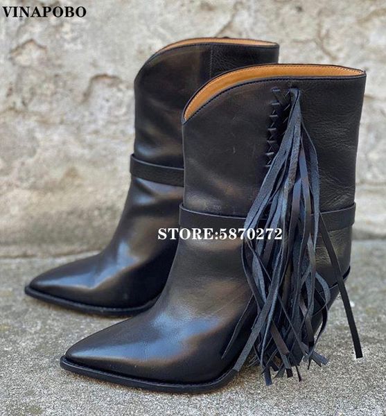 boots fringe western women genuine leather tassel metal rivets studded cowboy botas runway spiked wedges heel mid-calf, Black
boots fringe western women genuine leather tassel metal rivets studded cowboy botas runway spiked wedges heel mid-calf, Black