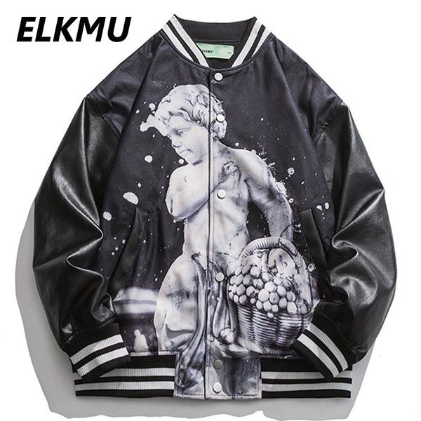 men's jackets elkmu autumn baseball jacket hip hop streetwear bomber angel kid print harajuku fashion outerwear coats buttons hm488, Black;brown
men's jackets elkmu autumn baseball jacket hip hop streetwear bomber angel kid print harajuku fashion outerwear coats buttons hm488, Black;brown