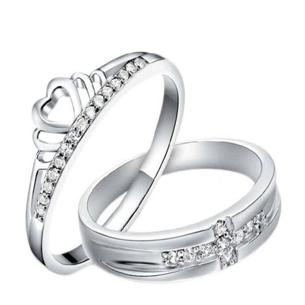 wedding rings creative design crystal crown cross opening ring set silver color engagement for men women couple jewelry gifts, Slivery;golden
wedding rings creative design crystal crown cross opening ring set silver color engagement for men women couple jewelry gifts, Slivery;golden