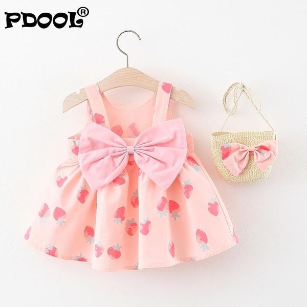 girl's dresses baby with one shoulder bag cute big bow strawberry print summer toddler clothes princess for party birthday, Red;yellow
girl's dresses baby with one shoulder bag cute big bow strawberry print summer toddler clothes princess for party birthday, Red;yellow