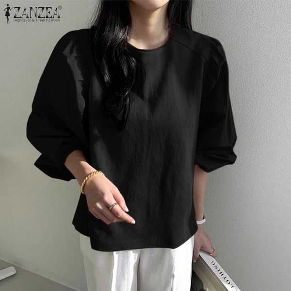 women's blouses & shirts women autumn elegant long puff sleeve work shirt casual solid party blusas loose holiday tunic chemise, White
women's blouses & shirts women autumn elegant long puff sleeve work shirt casual solid party blusas loose holiday tunic chemise, White
