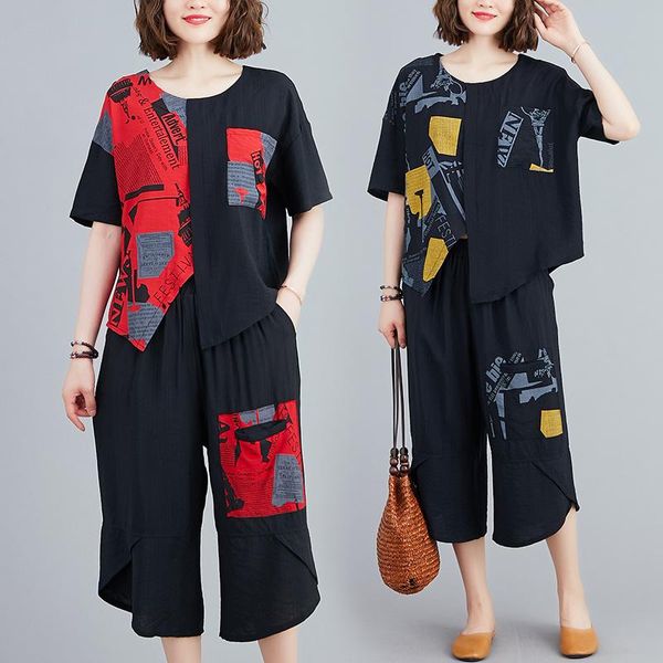 women's two piece pants 2021 arrival patchwork print letter fashion clothes set loose wide leg summer casual suit shorts sets, White
women's two piece pants 2021 arrival patchwork print letter fashion clothes set loose wide leg summer casual suit shorts sets, White