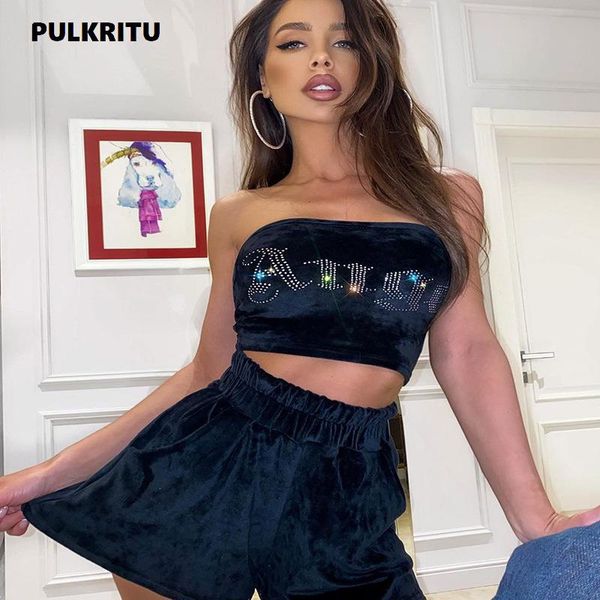 women's tracksuits pulkritu women rhinestones letter splicing strapless crop and shorts matching two 2 piece set active tracksuit outf, Gray
women's tracksuits pulkritu women rhinestones letter splicing strapless crop and shorts matching two 2 piece set active tracksuit outf, Gray