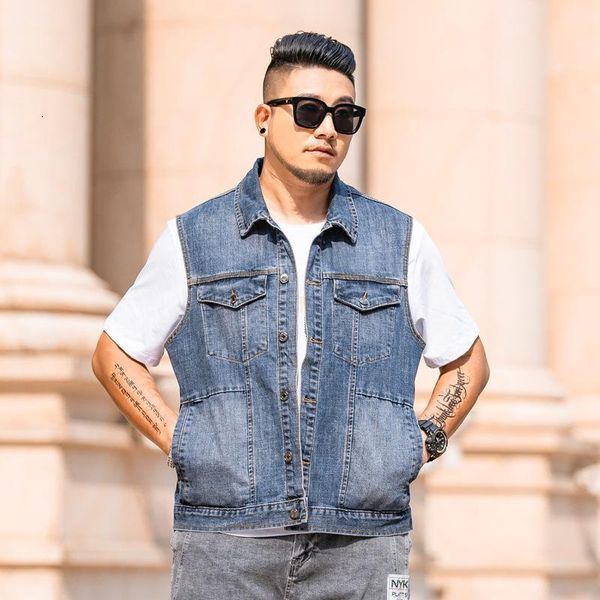 men's vests spring casual vintage washed denim vest hip-hop punk simple plus size men loose multi-pockets sleeveless street waistcoat, Black;white
men's vests spring casual vintage washed denim vest hip-hop punk simple plus size men loose multi-pockets sleeveless street waistcoat, Black;white