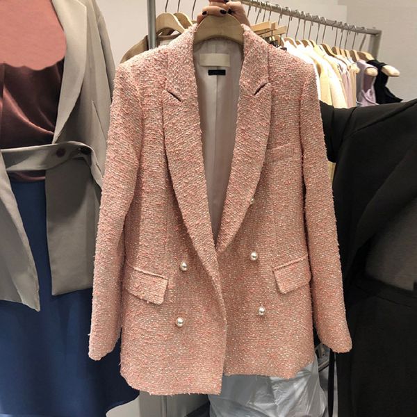 korean blazer women double breasted spring coat woman blazers feminino casual work suit long sleeve chic jacket mujer 210427, White;black
korean blazer women double breasted spring coat woman blazers feminino casual work suit long sleeve chic jacket mujer 210427, White;black