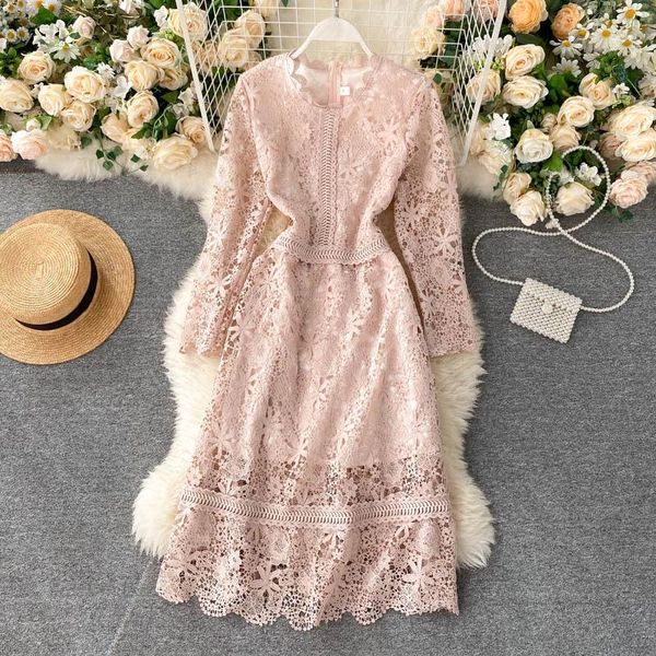 casual dresses 2021 women dress hollow out lace long sleeve urban ladies elegant crochet floral slim mid-calf middle empire, Black;gray
casual dresses 2021 women dress hollow out lace long sleeve urban ladies elegant crochet floral slim mid-calf middle empire, Black;gray