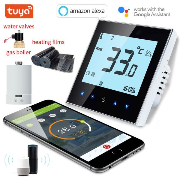 smart home control tuya wifi temperature controller floor water heating/electric heating/ water/gas boiler works with alexa google
smart home control tuya wifi temperature controller floor water heating/electric heating/ water/gas boiler works with alexa google