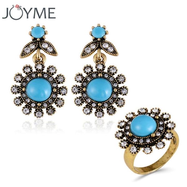 earrings & necklace 3pcs vintage retro gold-color jewelry set round flower blue resin white crystal thai long earring ring conjuntos de anil, Silver
earrings & necklace 3pcs vintage retro gold-color jewelry set round flower blue resin white crystal thai long earring ring conjuntos de anil, Silver
