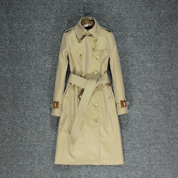 women's trench coats knee high end british wind 2021 spring and autumn mid long windbreaker slim temperament black coat woman, Tan;black
women's trench coats knee high end british wind 2021 spring and autumn mid long windbreaker slim temperament black coat woman, Tan;black