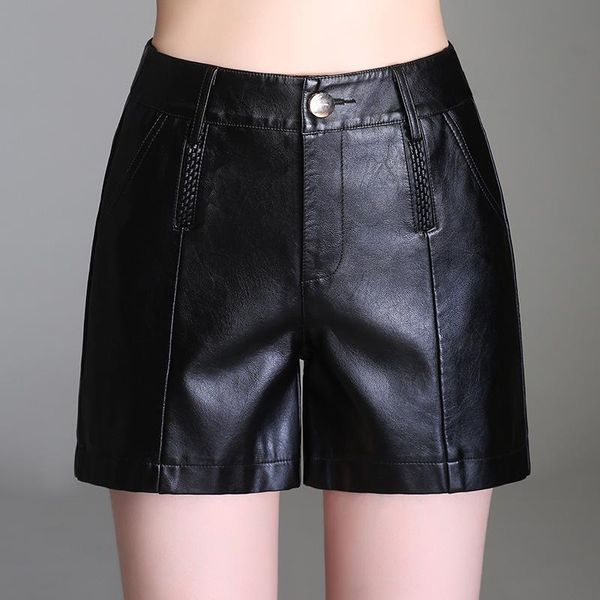 women's shorts casual pu leather high waist women black short fashion streetwear ladies autumn winter plus size, White;black
women's shorts casual pu leather high waist women black short fashion streetwear ladies autumn winter plus size, White;black