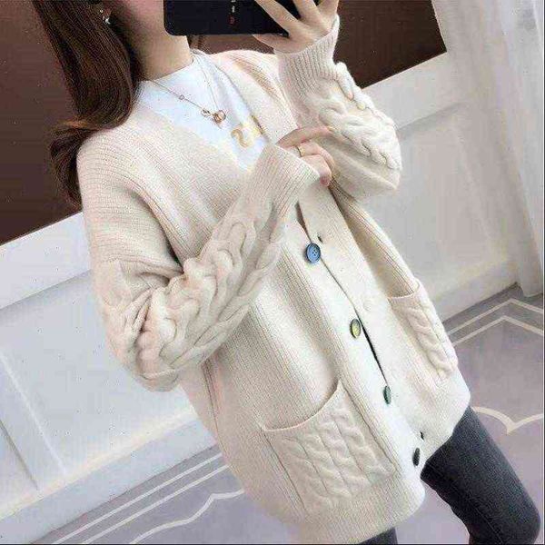 Women Sweater Cardigan Autumn Winter V Neck Single Breasted Warm Clothes Pull Femme Hiver Casual Loose, White;black
Women Sweater Cardigan Autumn Winter V Neck Single Breasted Warm Clothes Pull Femme Hiver Casual Loose, White;black