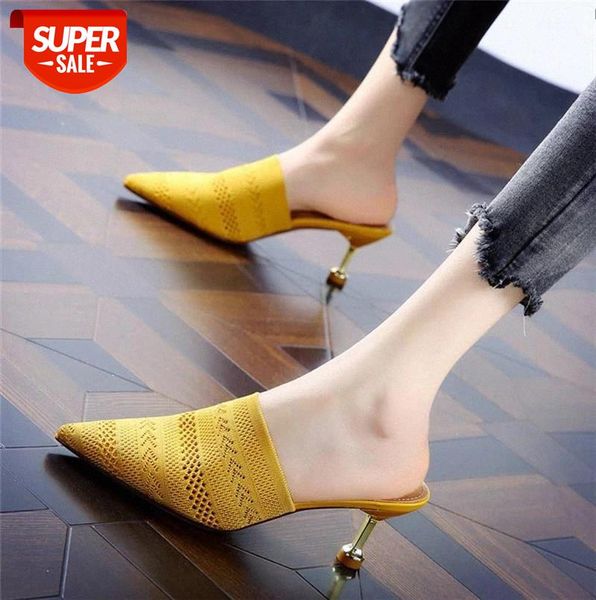 Knit Mesh Breathable High Heels Mules slippers women 2019 summer shoes Pointed Toe Thin Fashion Party ladies #zU1T, Black
Knit Mesh Breathable High Heels Mules slippers women 2019 summer shoes Pointed Toe Thin Fashion Party ladies #zU1T, Black