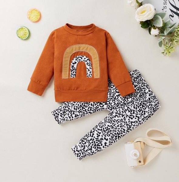 clothing sets autumn spring baby girl clothes rainbow printed round neck long sleeve loose jogger leopard trousers suits outfits, White
clothing sets autumn spring baby girl clothes rainbow printed round neck long sleeve loose jogger leopard trousers suits outfits, White