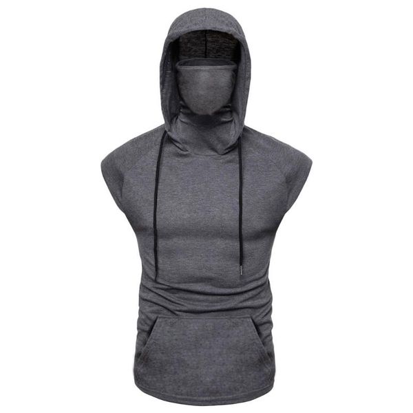 men' tank muscle hoodie tees bodybuilding gym workout sleeveless vest ninja uniform face cover male ropa hombre, White;black
men' tank muscle hoodie tees bodybuilding gym workout sleeveless vest ninja uniform face cover male ropa hombre, White;black