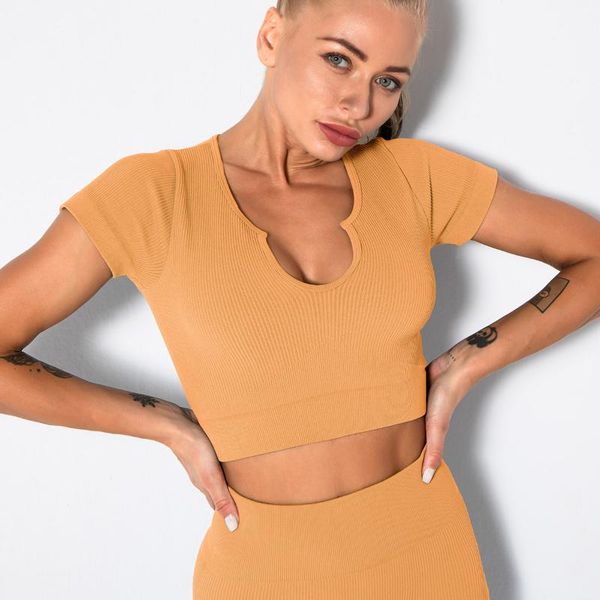 yoga outfit ribbed exercise clothing for women summer sports blouses fitness gym t shirt shortened seamless short sleeve tees
yoga outfit ribbed exercise clothing for women summer sports blouses fitness gym t shirt shortened seamless short sleeve tees