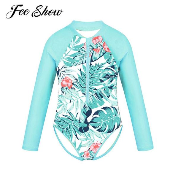 kids girls one-piece swim suits brazilian beachwear long sleeves palm printed zippered swimsuit swimwear bathing suit rash guard one-pieces, Black
kids girls one-piece swim suits brazilian beachwear long sleeves palm printed zippered swimsuit swimwear bathing suit rash guard one-pieces, Black