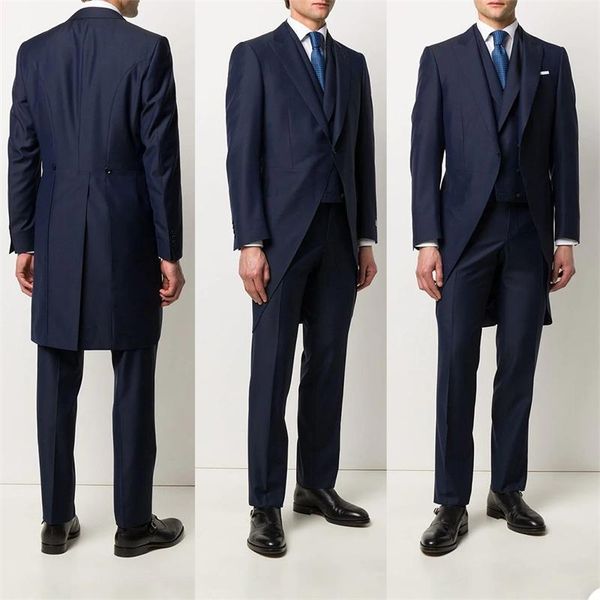 pieces tailcoat men suits navy modern custom made handsome spring one button cotton formal business coat+pant+vest men's & blazers, White;black
pieces tailcoat men suits navy modern custom made handsome spring one button cotton formal business coat+pant+vest men's & blazers, White;black