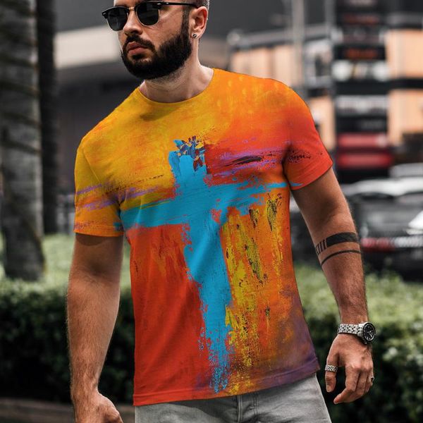 men's t-shirts jesus christ cross 3d printed t-shirt summer casual all-match fashion short-sleeved oversized round neck streetwear, White;black
men's t-shirts jesus christ cross 3d printed t-shirt summer casual all-match fashion short-sleeved oversized round neck streetwear, White;black