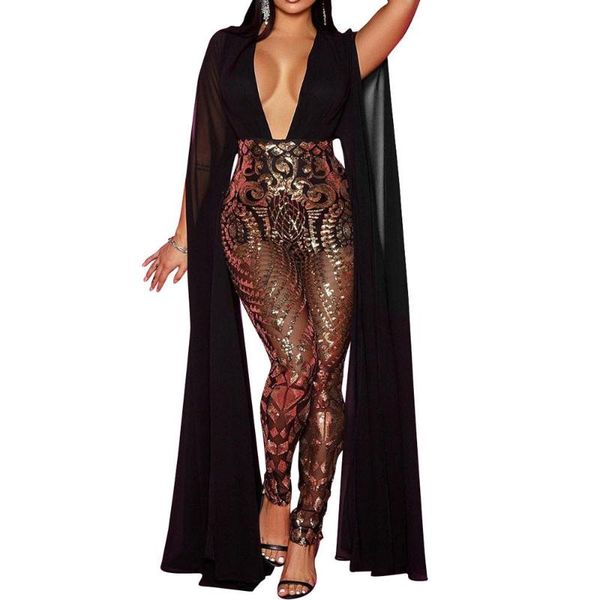 women's jumpsuits & rompers elegant celebrity sequin jumpsuit women deep v-neck patchwork long sleeve mesh sheer romper loose club spar, Black;white
women's jumpsuits & rompers elegant celebrity sequin jumpsuit women deep v-neck patchwork long sleeve mesh sheer romper loose club spar, Black;white