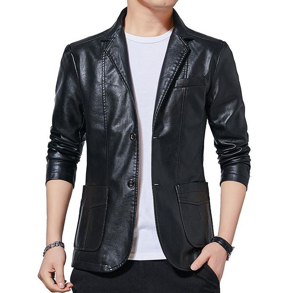 men's suits & blazers faux leather coat blazer men business suit jackets mens slim fit solid two buttons black windbreakers casual homb, White;black
men's suits & blazers faux leather coat blazer men business suit jackets mens slim fit solid two buttons black windbreakers casual homb, White;black