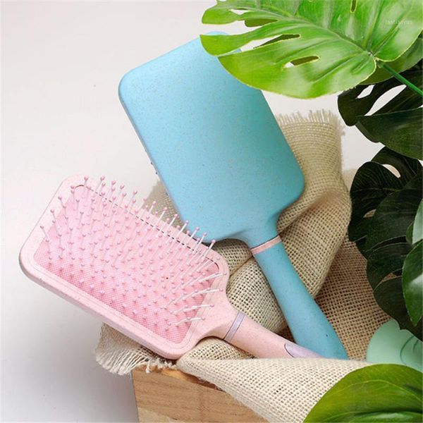 wheat straw professional hair brush cushion massage comb styling air flat square comb1, Silver
wheat straw professional hair brush cushion massage comb styling air flat square comb1, Silver