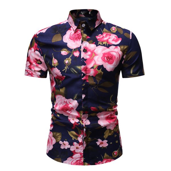 boutique fashion shirt summer 2021 large men's casual short sleeve floral, White;black
boutique fashion shirt summer 2021 large men's casual short sleeve floral, White;black