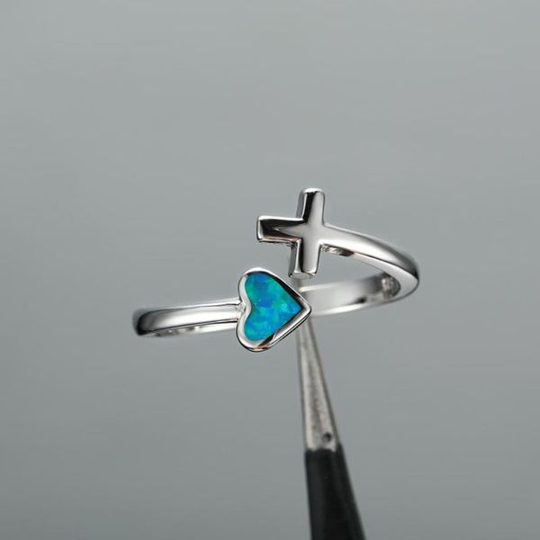 wedding rings simple female blue opal thin ring classic silver color cute heart cross adjustable engagement for women, Slivery;golden
wedding rings simple female blue opal thin ring classic silver color cute heart cross adjustable engagement for women, Slivery;golden