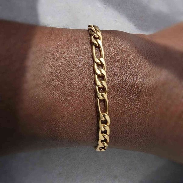 2020 new trendy figaro chain men bracelet simple punk stainless steel for jewelry gift, Golden;silver
2020 new trendy figaro chain men bracelet simple punk stainless steel for jewelry gift, Golden;silver