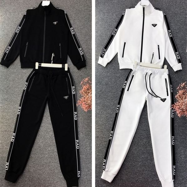cotton casual fashion sportswear set women's two-piece set large european fashion, White
cotton casual fashion sportswear set women's two-piece set large european fashion, White