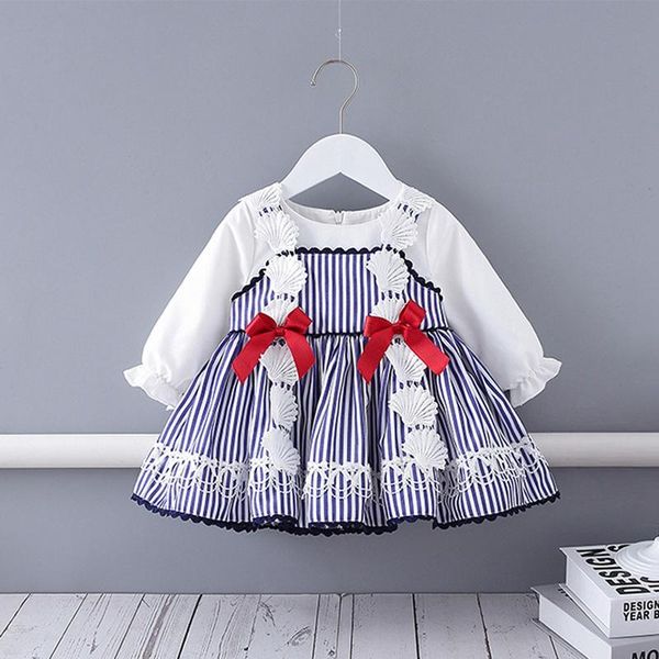 girl's dresses sweet autumn girls kids princess lolita dress 2021 long sleeve striped bow children baby infants lace vestidos s12905, Red;yellow
girl's dresses sweet autumn girls kids princess lolita dress 2021 long sleeve striped bow children baby infants lace vestidos s12905, Red;yellow