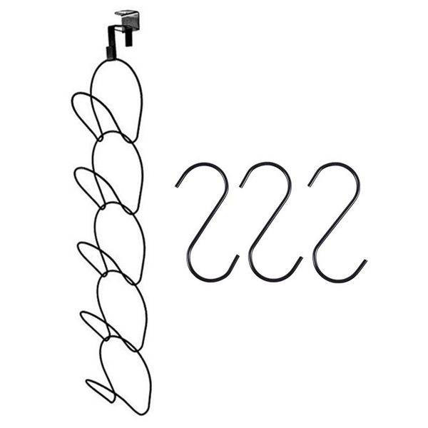 hooks & rails 3 pcs black stainless steel s shape hook mount for clothes hat 5 cupboard cabinet rack door hanger
hooks & rails 3 pcs black stainless steel s shape hook mount for clothes hat 5 cupboard cabinet rack door hanger