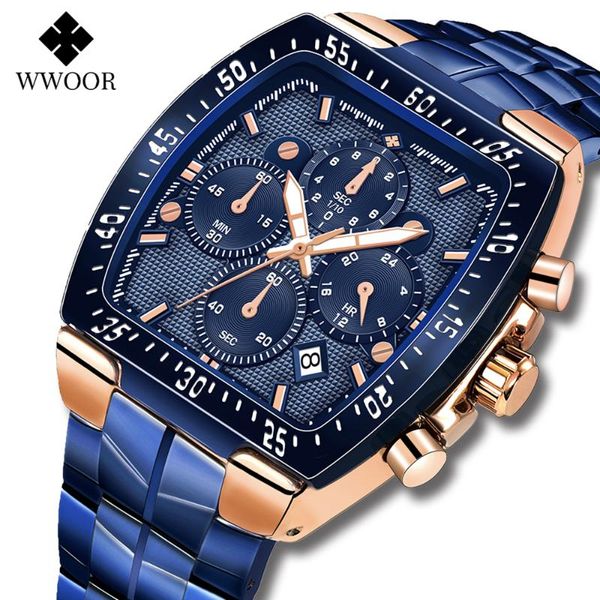 wristwatches wwoor 2021 fashion rose blue square watch men sports military quartz casual waterproof chronograph reloj hombre, Slivery;brown
wristwatches wwoor 2021 fashion rose blue square watch men sports military quartz casual waterproof chronograph reloj hombre, Slivery;brown