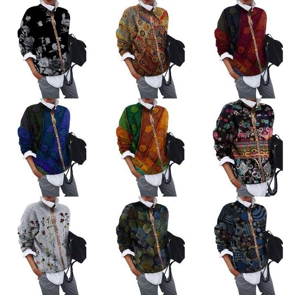 women's jackets autumn winter women button cardigan vintage ethnic geometric printed long sleeve ladies o-neck casual loose outerwear, Black;brown
women's jackets autumn winter women button cardigan vintage ethnic geometric printed long sleeve ladies o-neck casual loose outerwear, Black;brown