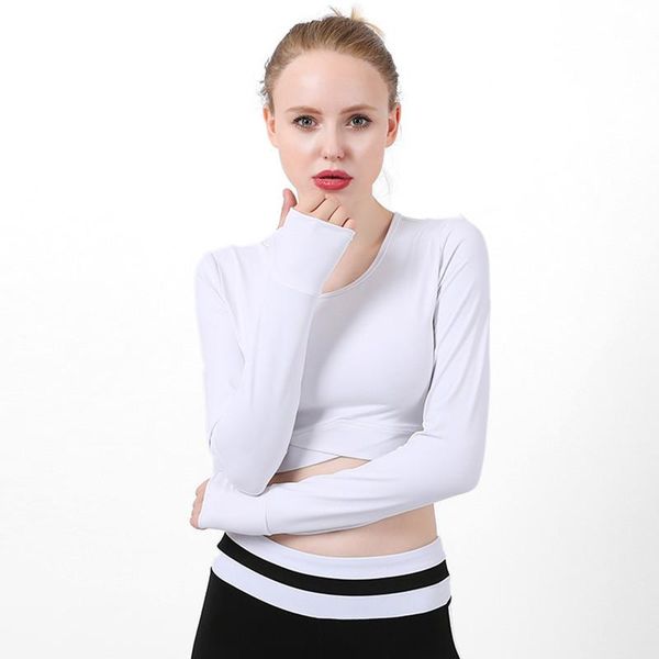 yoga outfits women seamless long sleeve crop running jacket sport wear fitness gym workout shirts, White;red
yoga outfits women seamless long sleeve crop running jacket sport wear fitness gym workout shirts, White;red