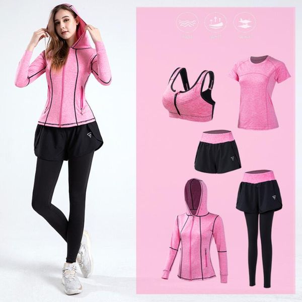 yoga outfit running women 5 pieces set quick dry sportswear clothing fitness gym tracksuit high waist pants+shorts+bra+t shirt+coats
yoga outfit running women 5 pieces set quick dry sportswear clothing fitness gym tracksuit high waist pants+shorts+bra+t shirt+coats