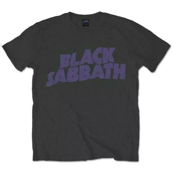 official black sabbath t shirt wavy logo black classic rock metal band tee ozzy, White;black
official black sabbath t shirt wavy logo black classic rock metal band tee ozzy, White;black