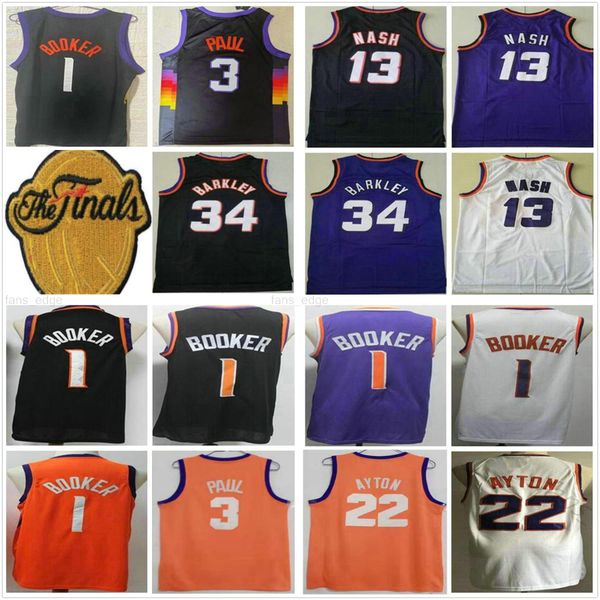 2021 final patch devin 1 booker chris 3 paul basketball jerseys deandre 22 ayton retro charles 34 barkley steve 13 nash purple black white s, Black;red
2021 final patch devin 1 booker chris 3 paul basketball jerseys deandre 22 ayton retro charles 34 barkley steve 13 nash purple black white s, Black;red